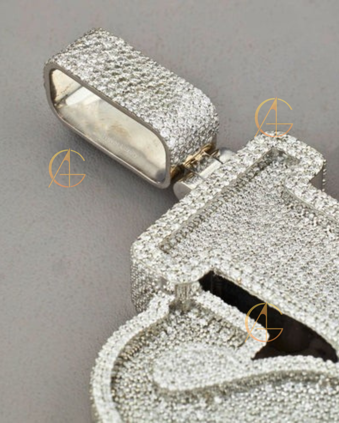 Hiphop Custom Moissanite Pendant Pass Diamond Tester Iced Out Letter Name Moissanite Pendant by Auren