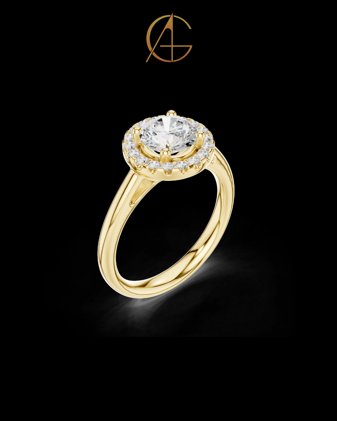 1.00 CT Radiant Round Halo Moissanite Diamond Classic Engagement Ring with Brilliant Center Stone & Halo Sparkle