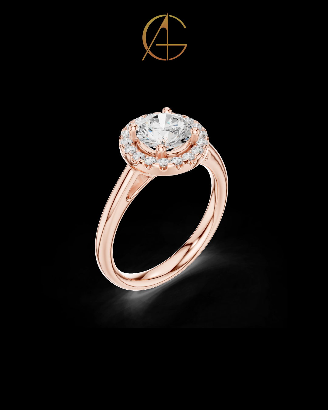 1.00 CT Radiant Round Halo Moissanite Diamond Classic Engagement Ring with Brilliant Center Stone & Halo Sparkle
