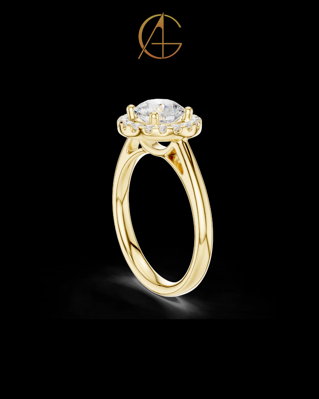1.00 CT Radiant Round Halo Moissanite Diamond Classic Engagement Ring with Brilliant Center Stone & Halo Sparkle