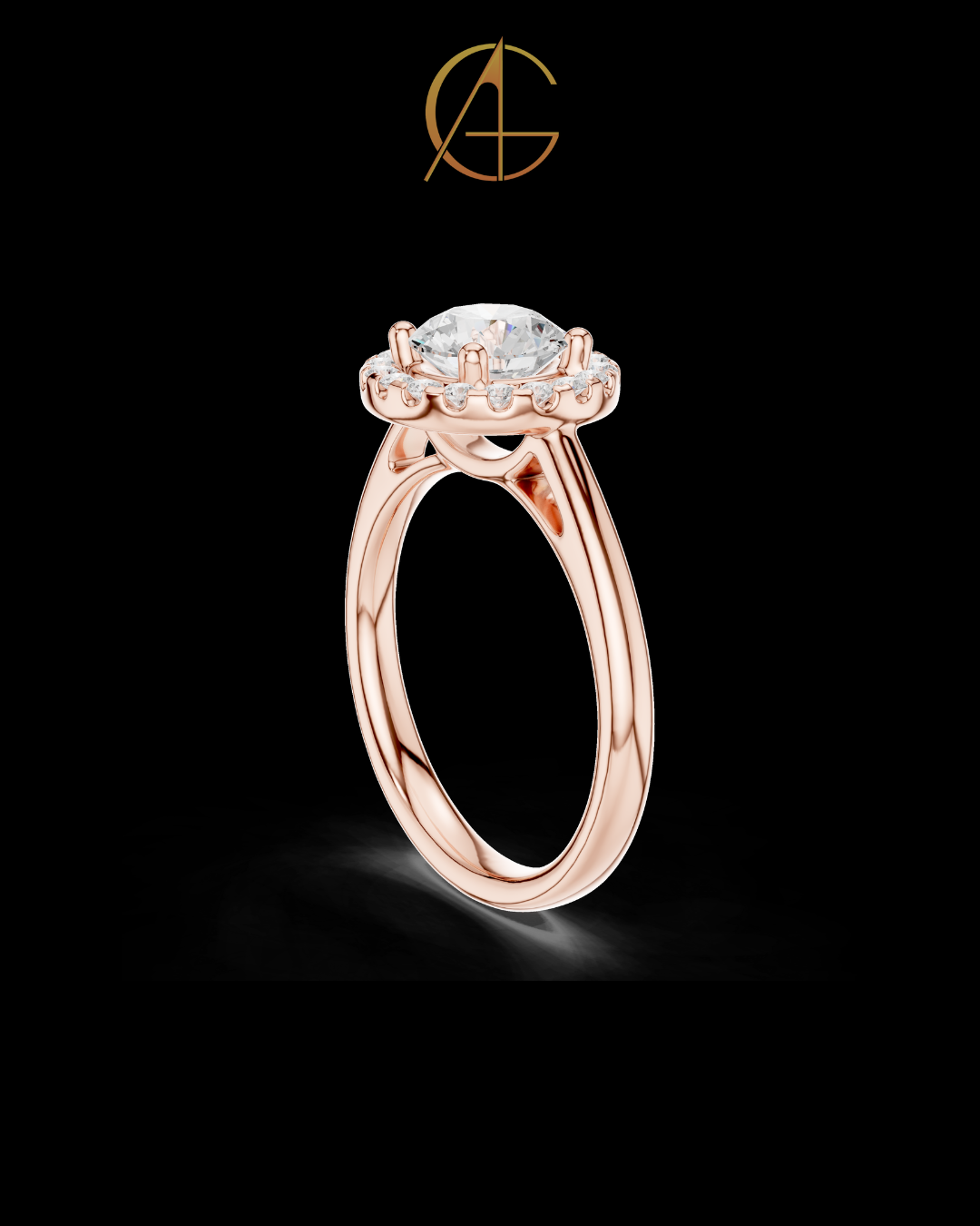 1.00 CT Radiant Round Halo Moissanite Diamond Classic Engagement Ring with Brilliant Center Stone & Halo Sparkle