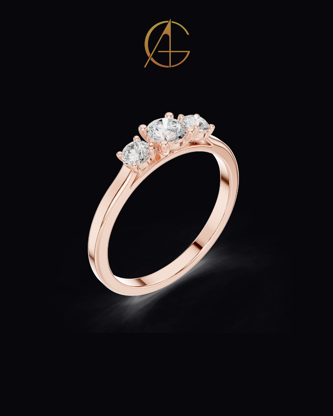 0.30 CT Timeless Union Three Moissanite Round Diamond Band with Brilliant Radiance