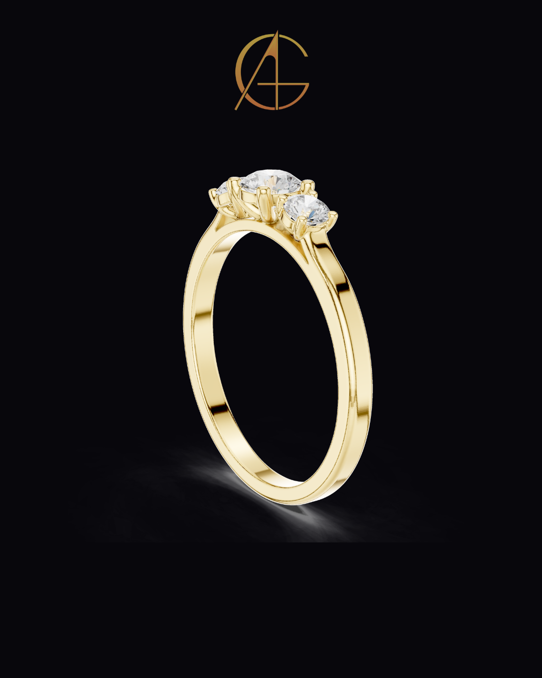0.30 CT Timeless Union Three Moissanite Round Diamond Band with Brilliant Radiance