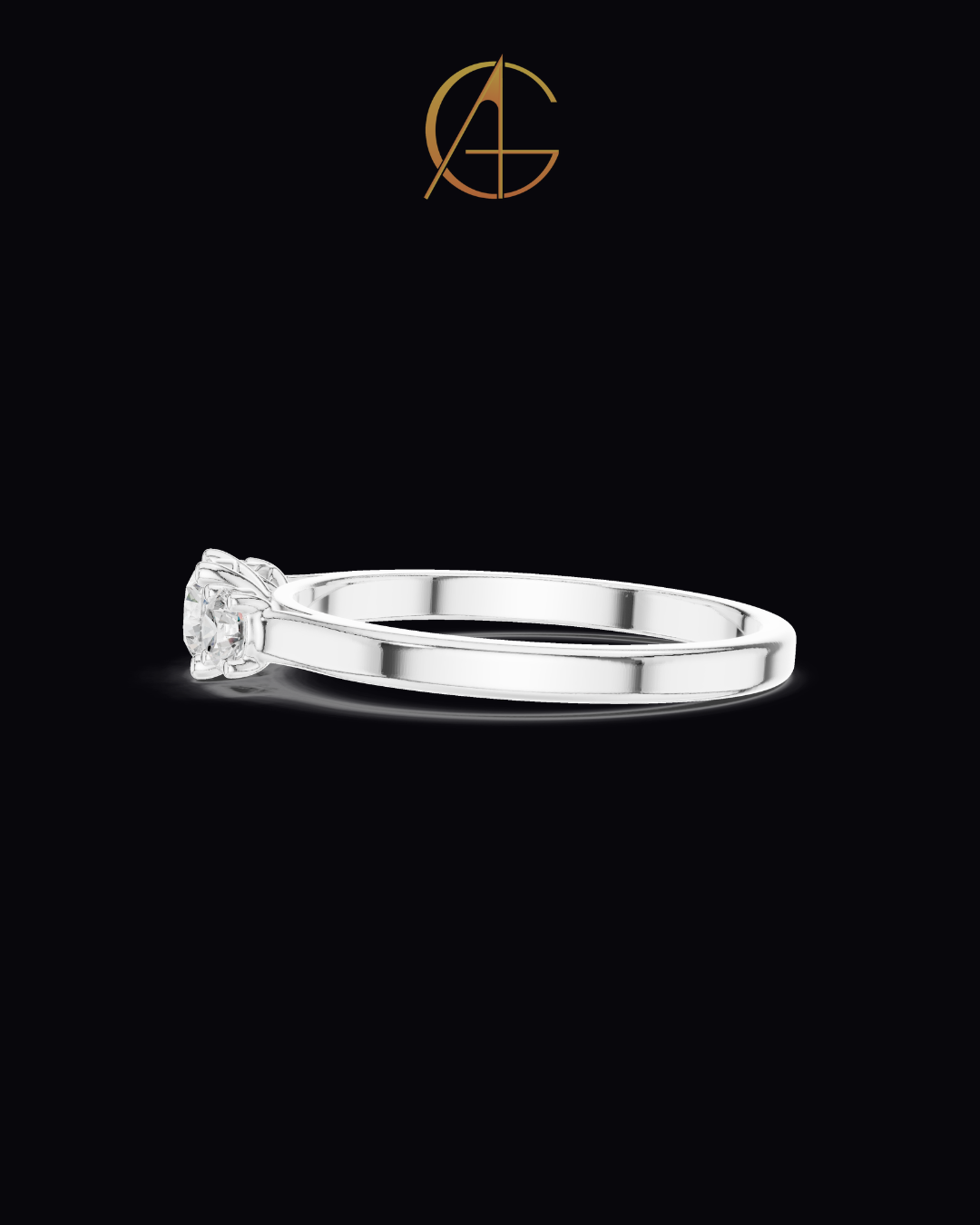 0.30 CT Timeless Union Three Moissanite Round Diamond Band with Brilliant Radiance