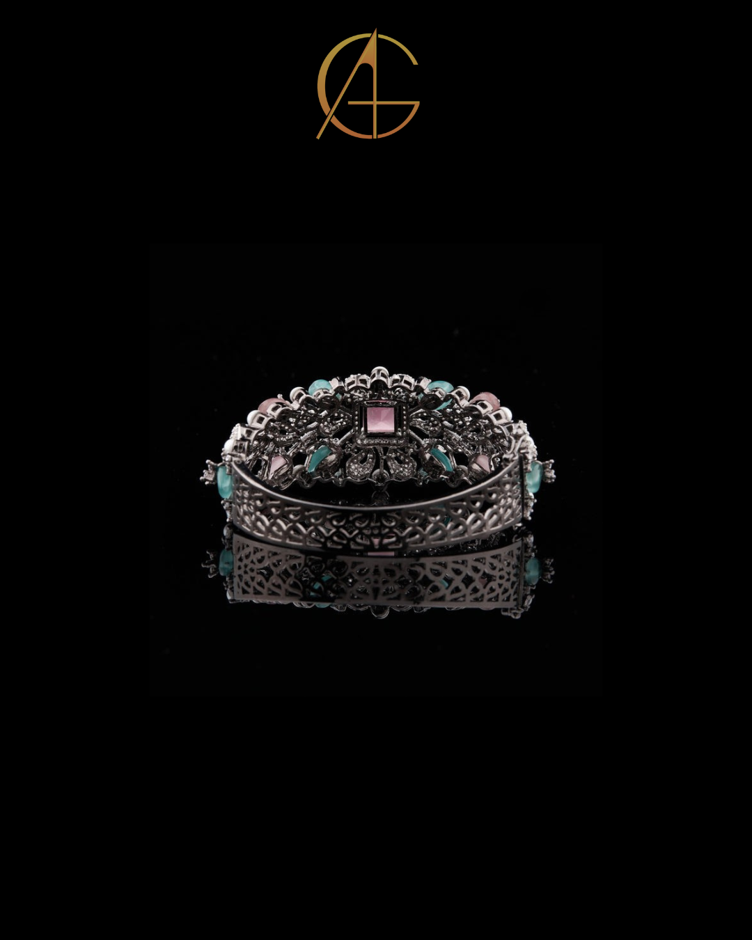 Flower Diamond Bangle Bracelet - VVS Moissanite Bridal Jewelry Gift