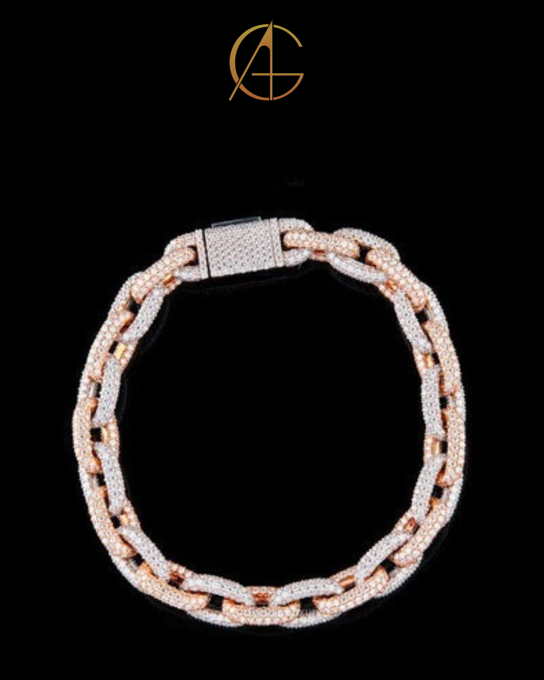 Men's Cuban Moissanite Bracelet - VVS1 Diamond Hip Hop Jewelry by Auren Gems