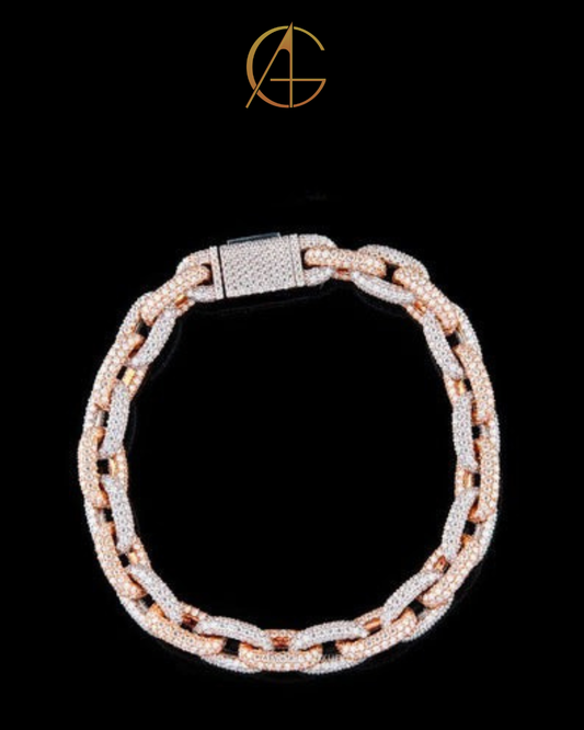 Men's Cuban Moissanite Bracelet - VVS1 Diamond Hip Hop Jewelry by Auren Gems