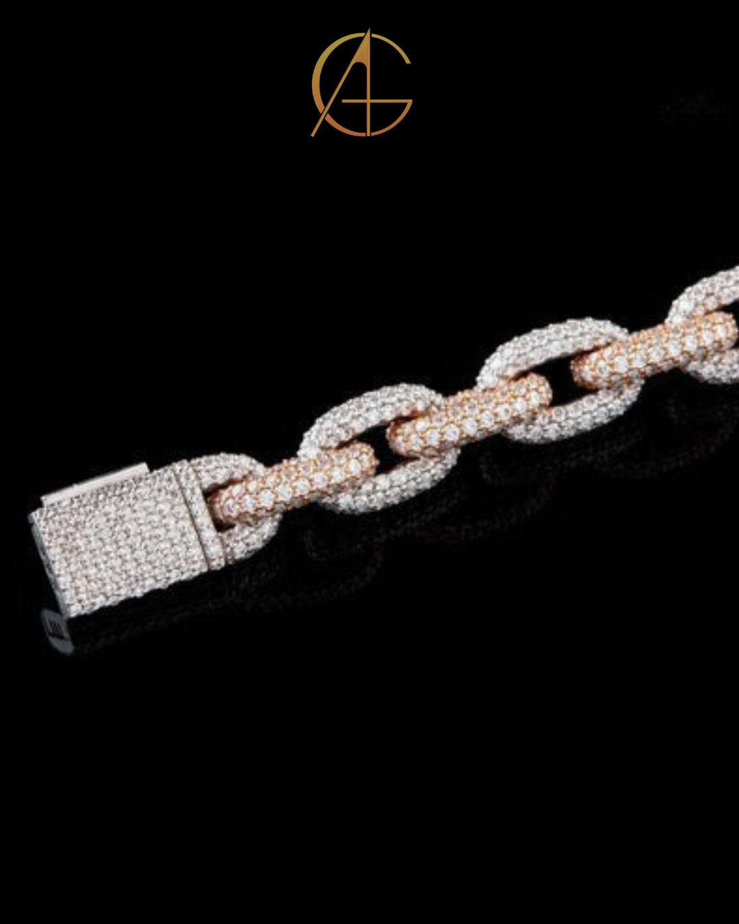 Men's Cuban Moissanite Bracelet - VVS1 Diamond Hip Hop Jewelry by Auren Gems