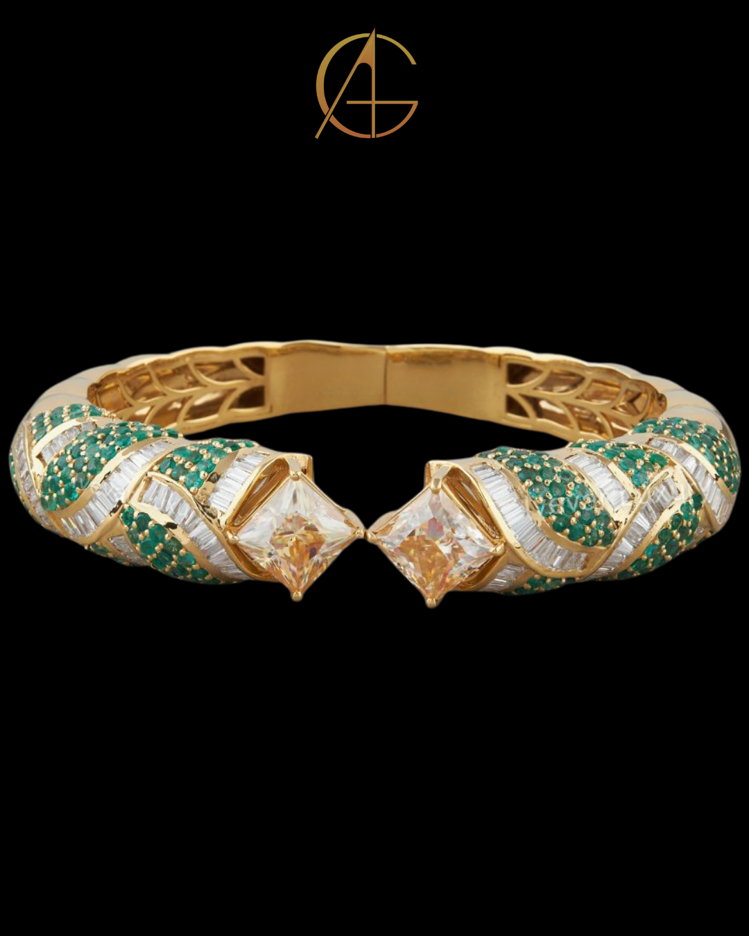 Custom Moissanite Bangle Bracelet - 925 Silver Diamond Jewelry by Auren Gems