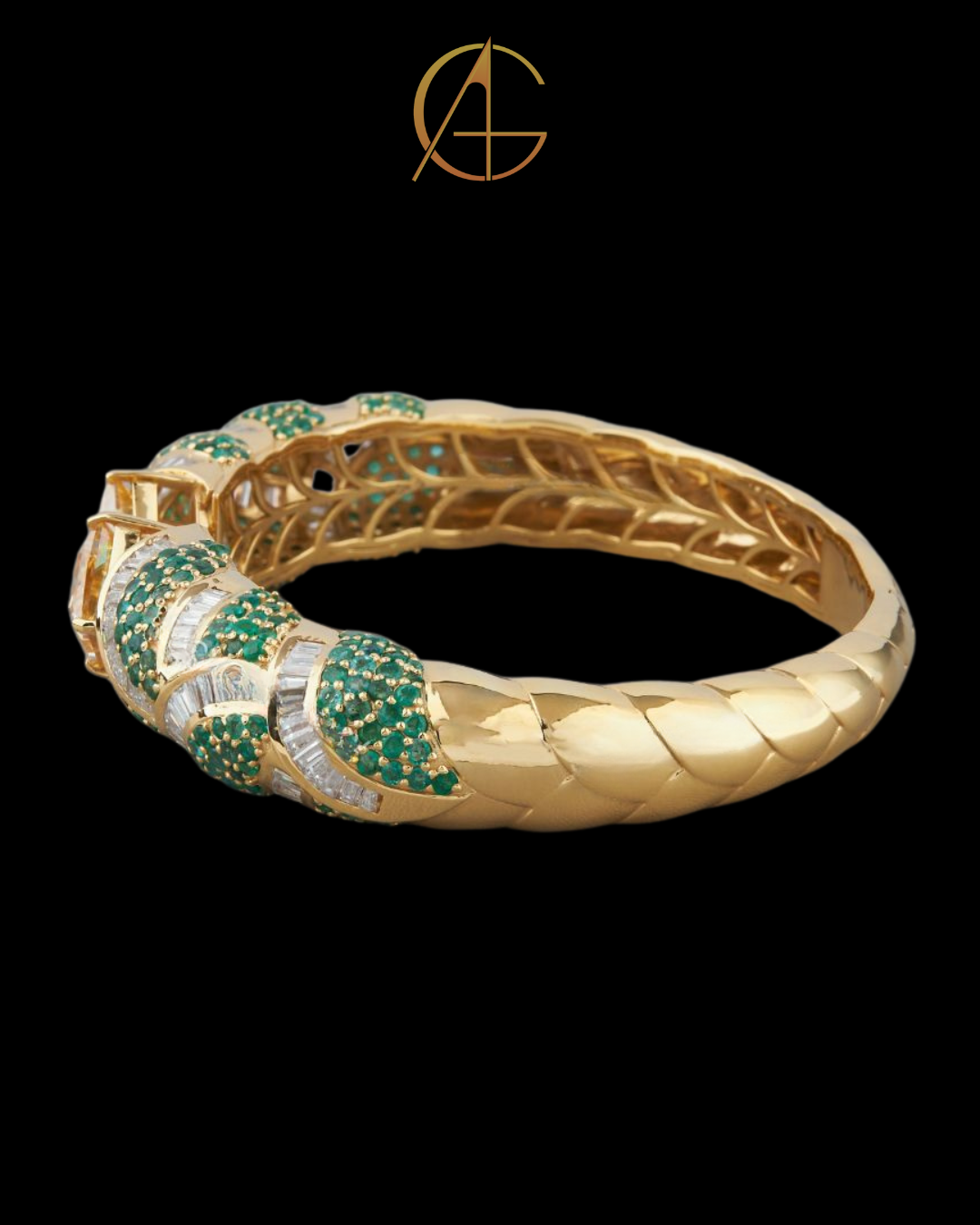 Custom Moissanite Bangle Bracelet - 925 Silver Diamond Jewelry by Auren Gems