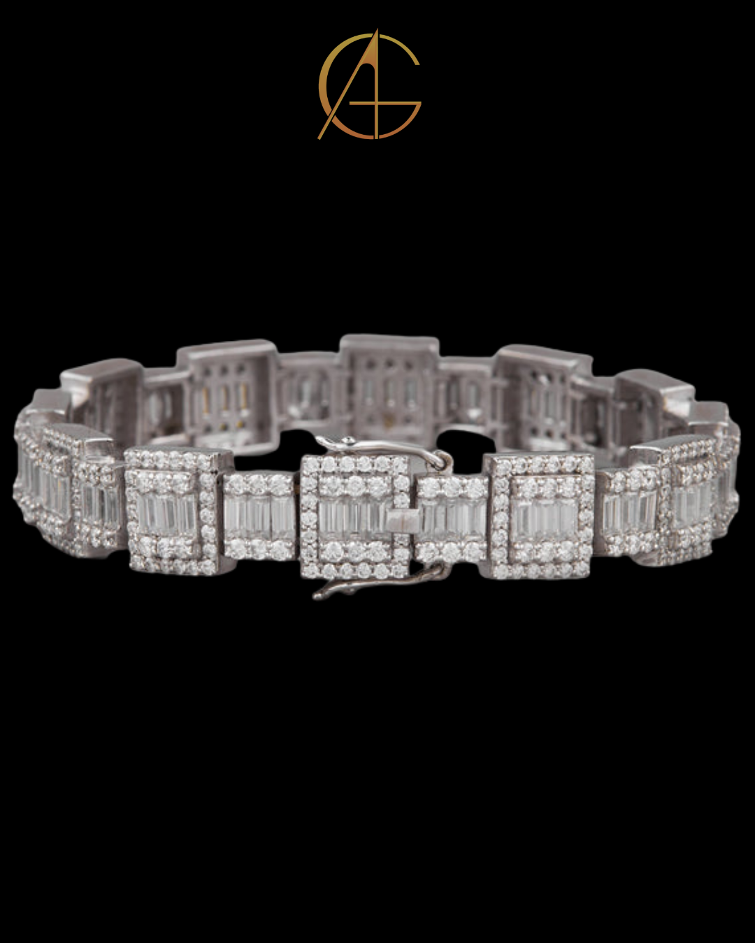 Moissanite Infinity Link Bracelet - VVS Moissanite Diamond Jewelry by Auren Gems
