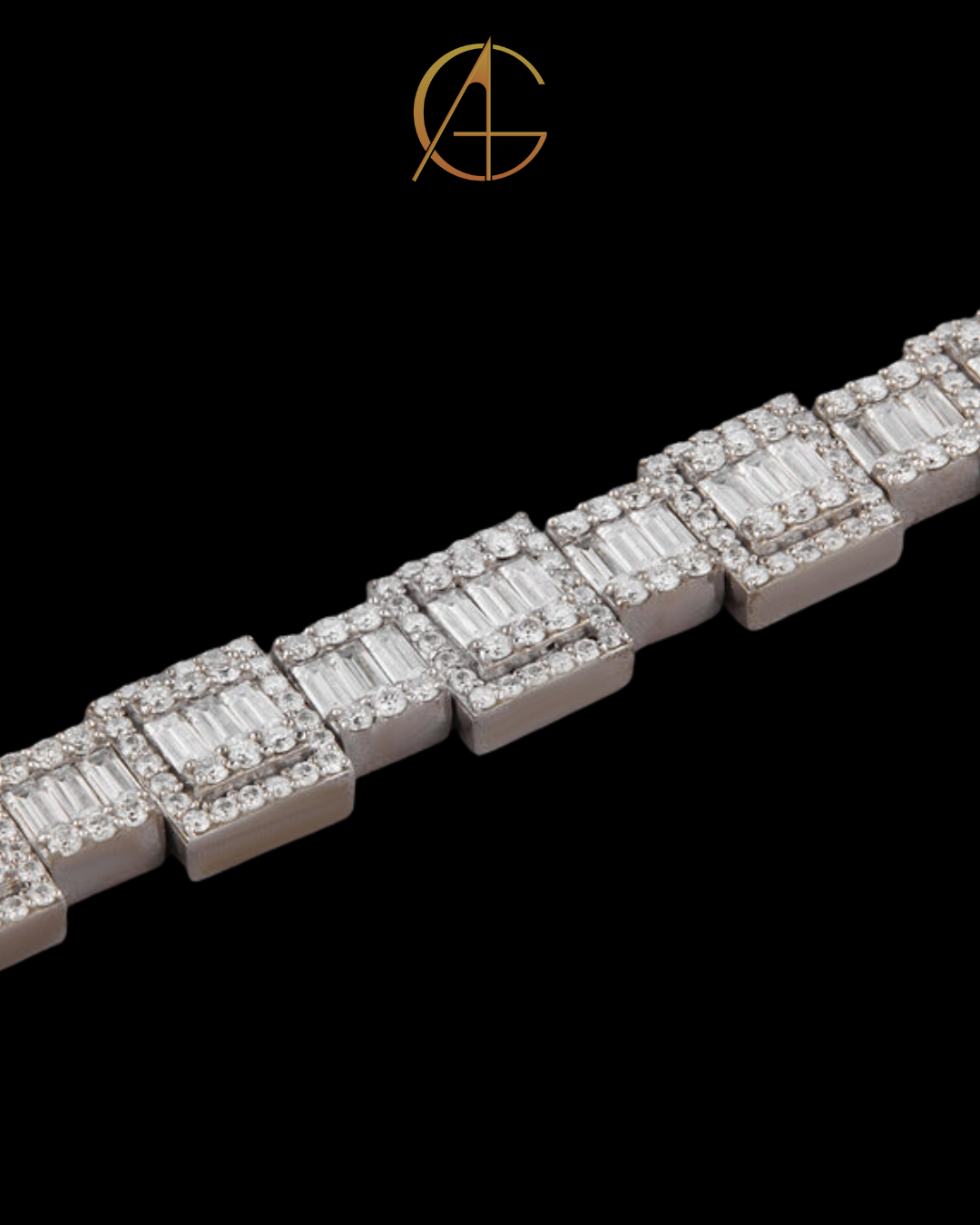 Moissanite Infinity Link Bracelet - VVS Moissanite Diamond Jewelry by Auren Gems
