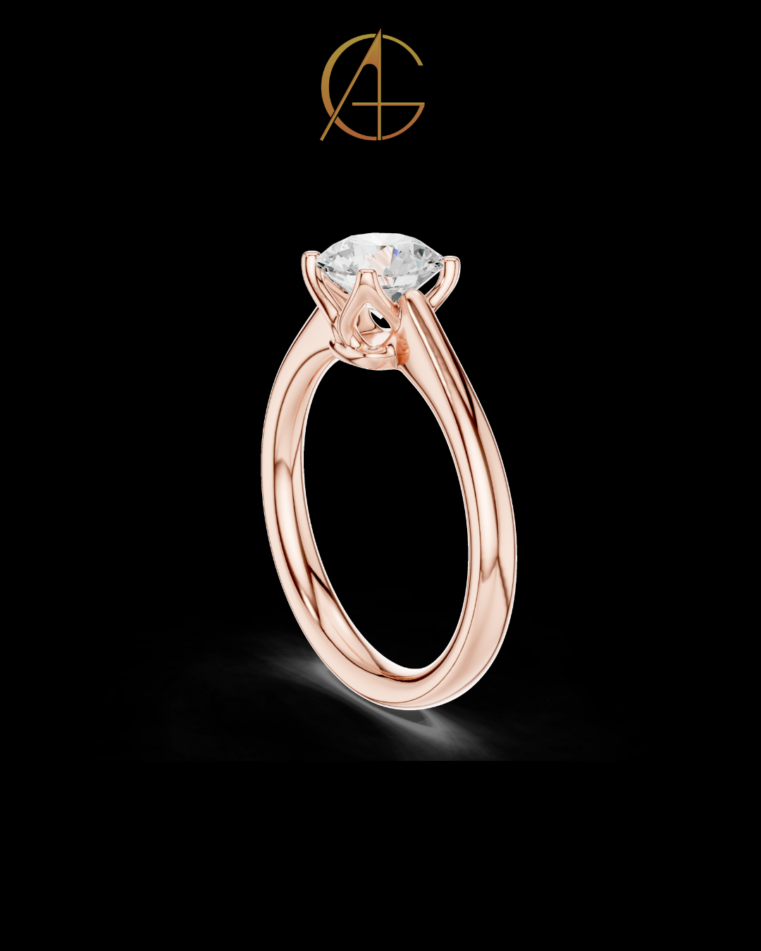 1.1 TCW Classic Round Cut Moissanite Diamond Look Solitaire Ring Minimalist Fine Jewelry Gift for Her