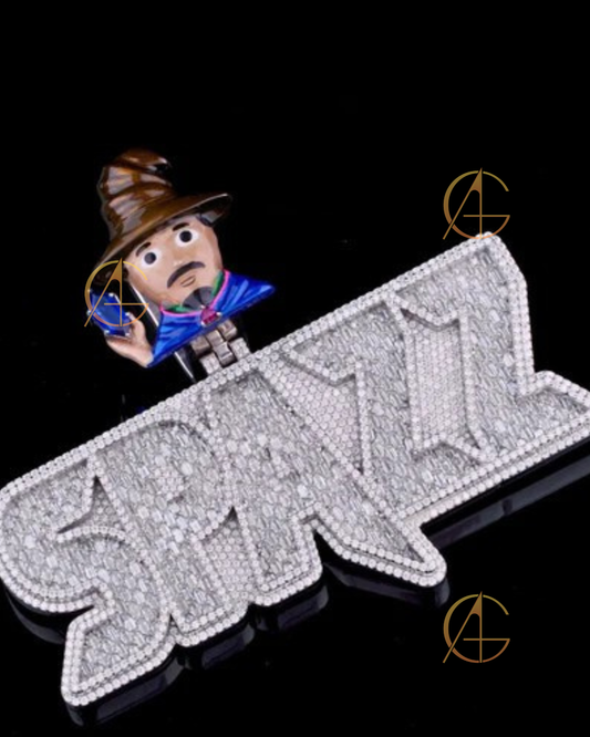 Custom Letter Pendant - 925 Silver & Gold VVS Moissanite Hip Hop Jewelry By Auren