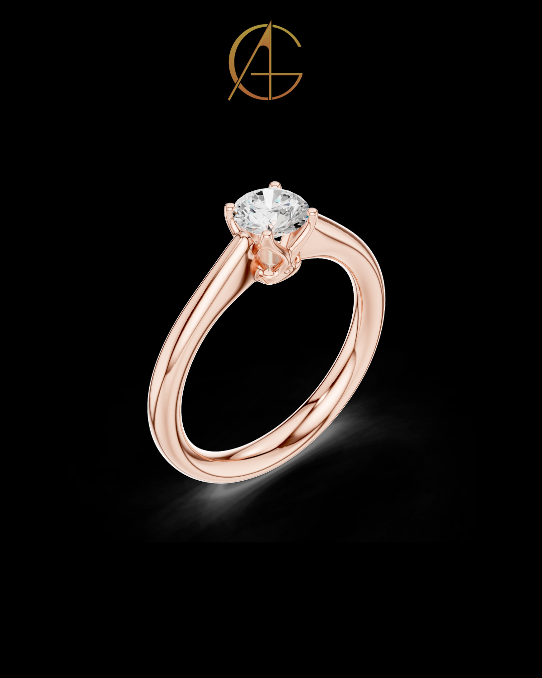 0.61 TCW Dazzling Round Cut Moissanite Diamond Solitaire Minimalist Classic Engagement Ring Fine Jewelry