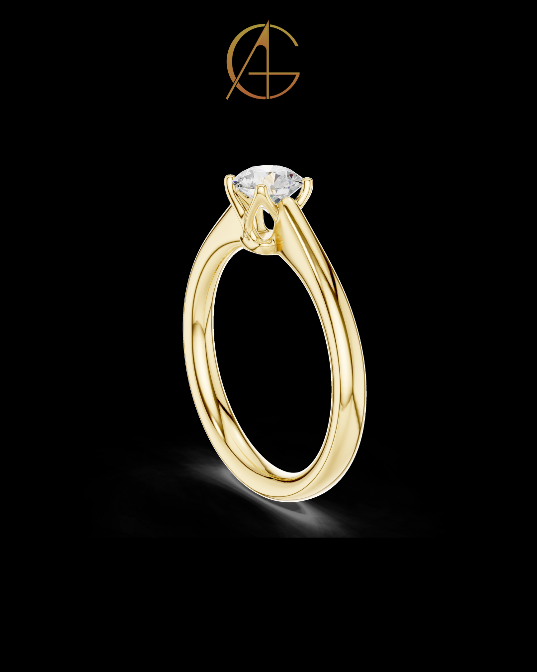 0.61 TCW Dazzling Round Cut Moissanite Diamond Solitaire Minimalist Classic Engagement Ring Fine Jewelry