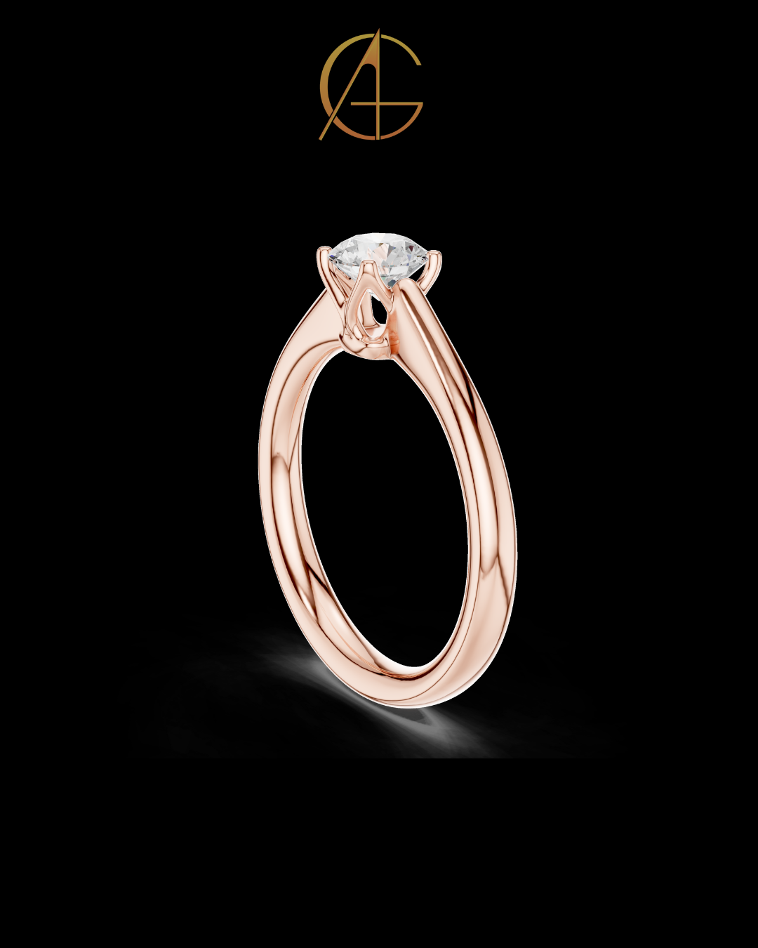 0.61 TCW Dazzling Round Cut Moissanite Diamond Solitaire Minimalist Classic Engagement Ring Fine Jewelry