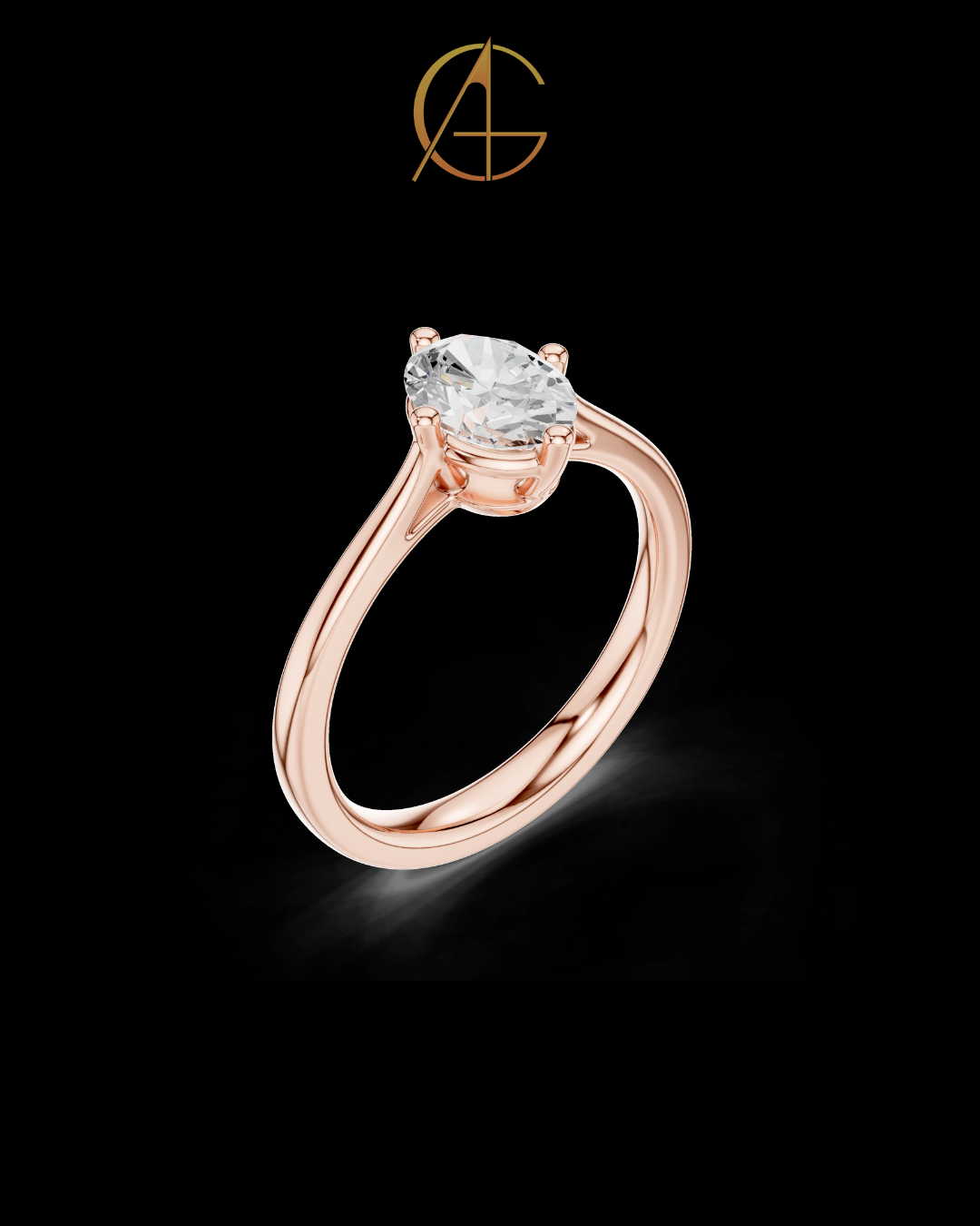 1.12 TCW Sparkling Oval Radiance Moissanite Diamond Solitaire Ring Elegant Modern Minimalist Engagement Ring For Her
