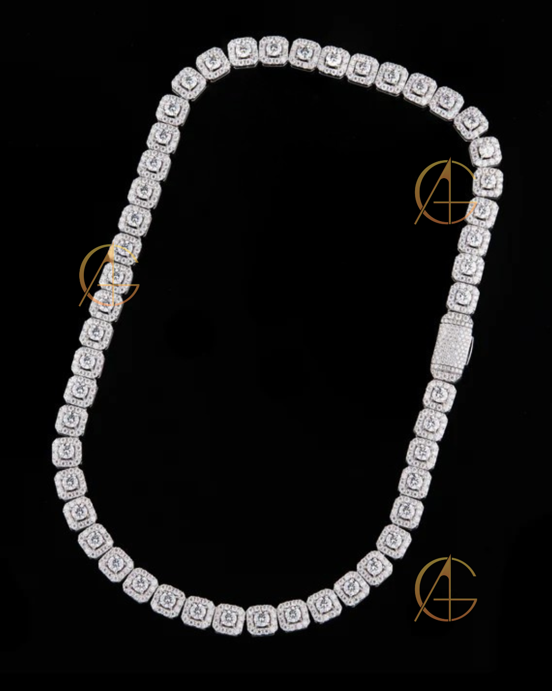 Crafted to Stun Moissanite Diamond Iced-Out Tennis Chain for Ultimate Drip By Auren