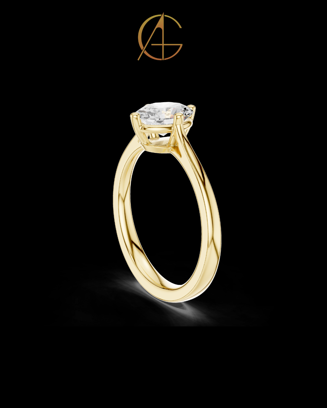 1.12 TCW Sparkling Oval Radiance Moissanite Diamond Solitaire Ring Elegant Modern Minimalist Engagement Ring For Her
