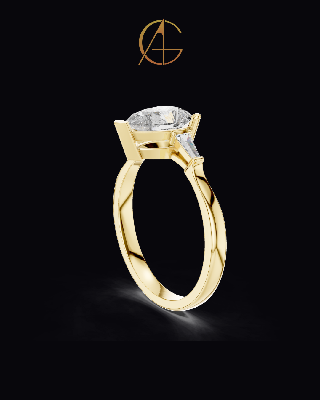 1.00 CT Elegant Moissanite Pear Cut Diamond Ring For Every Time