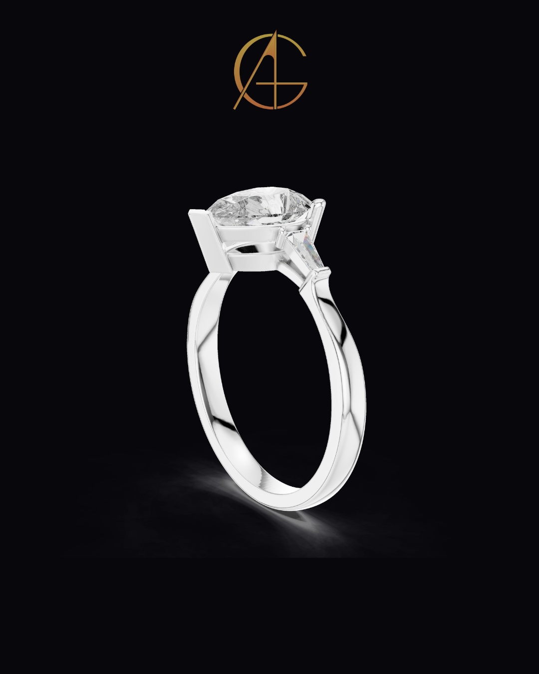 1.00 CT Elegant Moissanite Pear Cut Diamond Ring For Every Time