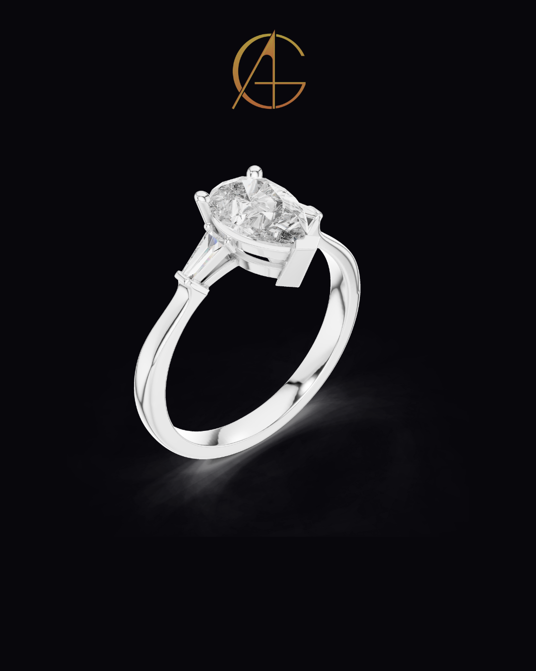 1.00 CT Elegant Moissanite Pear Cut Diamond Ring For Every Time