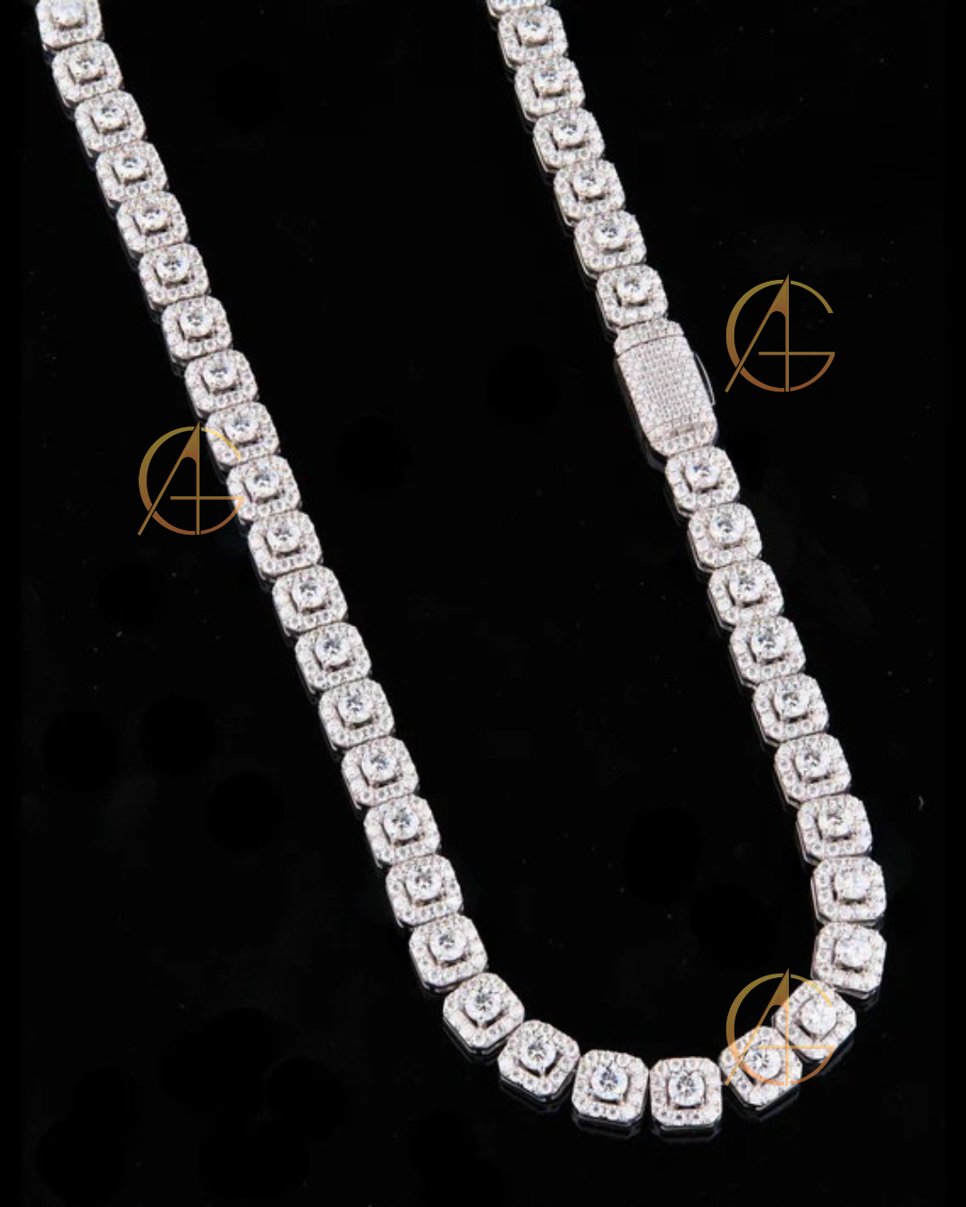 Crafted to Stun Moissanite Diamond Iced-Out Tennis Chain for Ultimate Drip By Auren