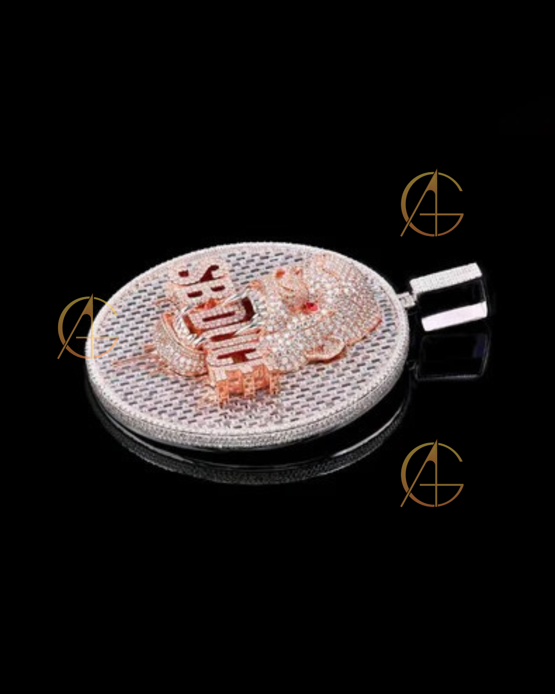 Full 3D Bugget Gorilla Diamond Pendant in Moissanite Diamond by Auren