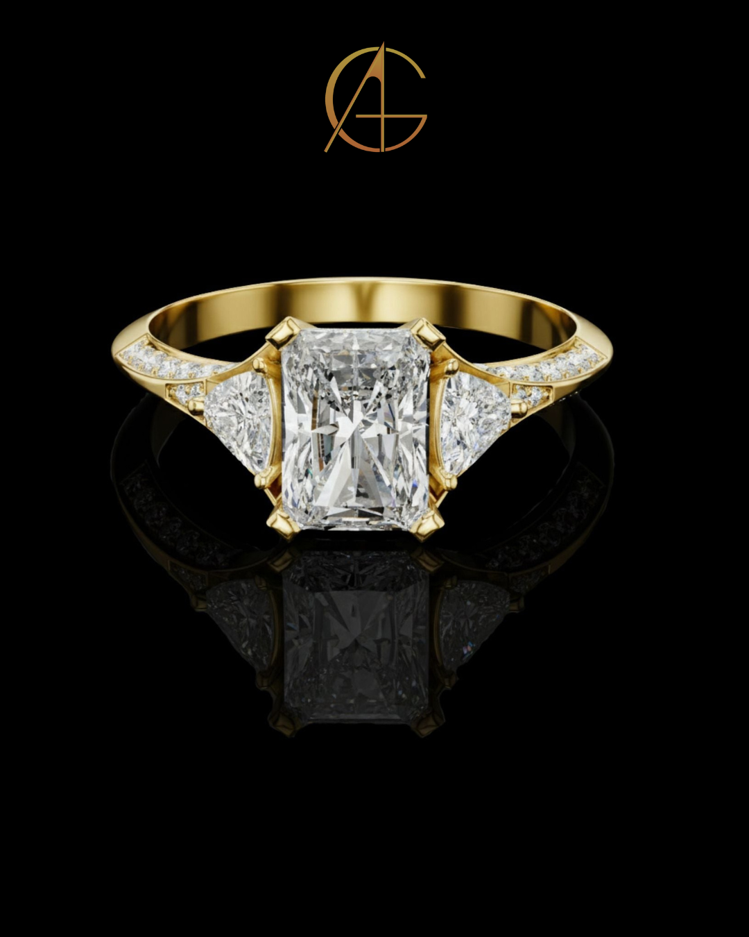 1.20 CT Excellent Moissanite Radiant Cut Diamond Ring For Anniversary Ring