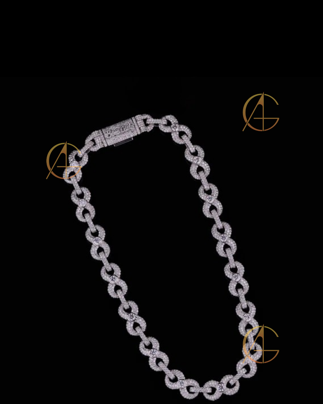 Luxury Iced Moissonite Diamond Link Chain Crafted for Timeless Elegance By Auren