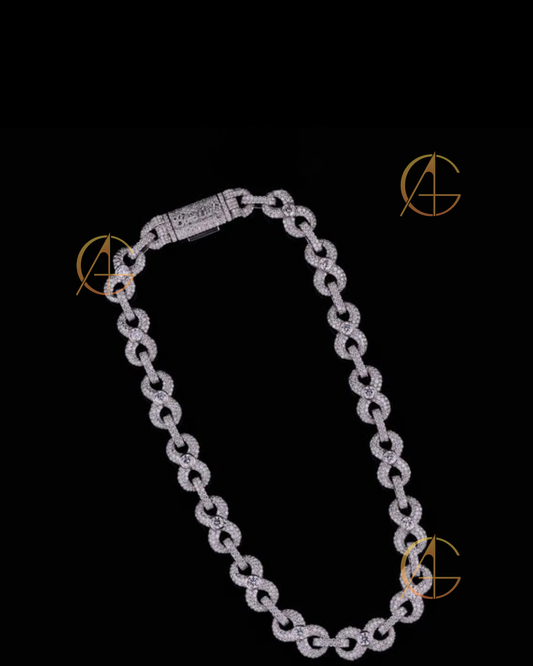 Luxury Iced Moissonite Diamond Link Chain Crafted for Timeless Elegance By Auren