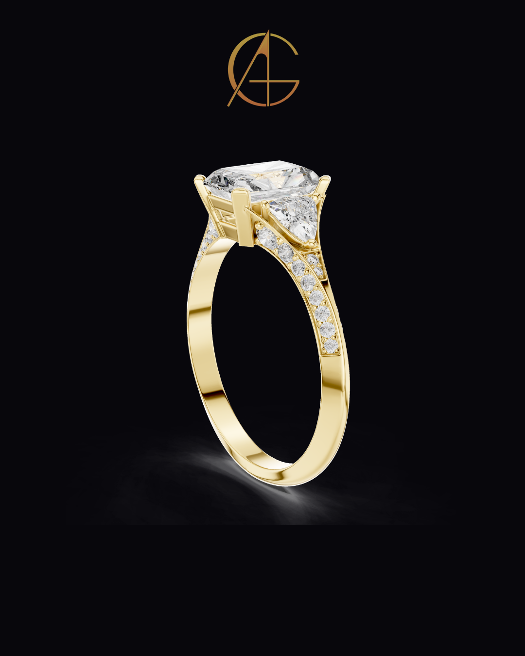 1.20 CT Excellent Moissanite Radiant Cut Diamond Ring For Anniversary Ring