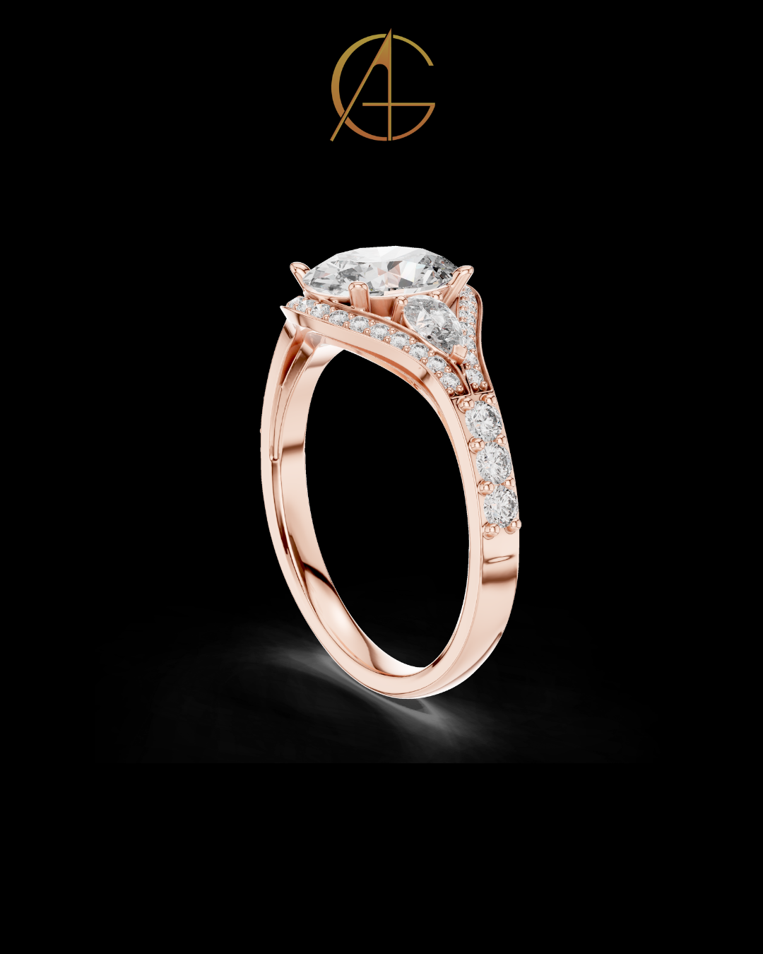 1.00 CT Modern Moissanite Oval Cut Diamond Ring For Someone