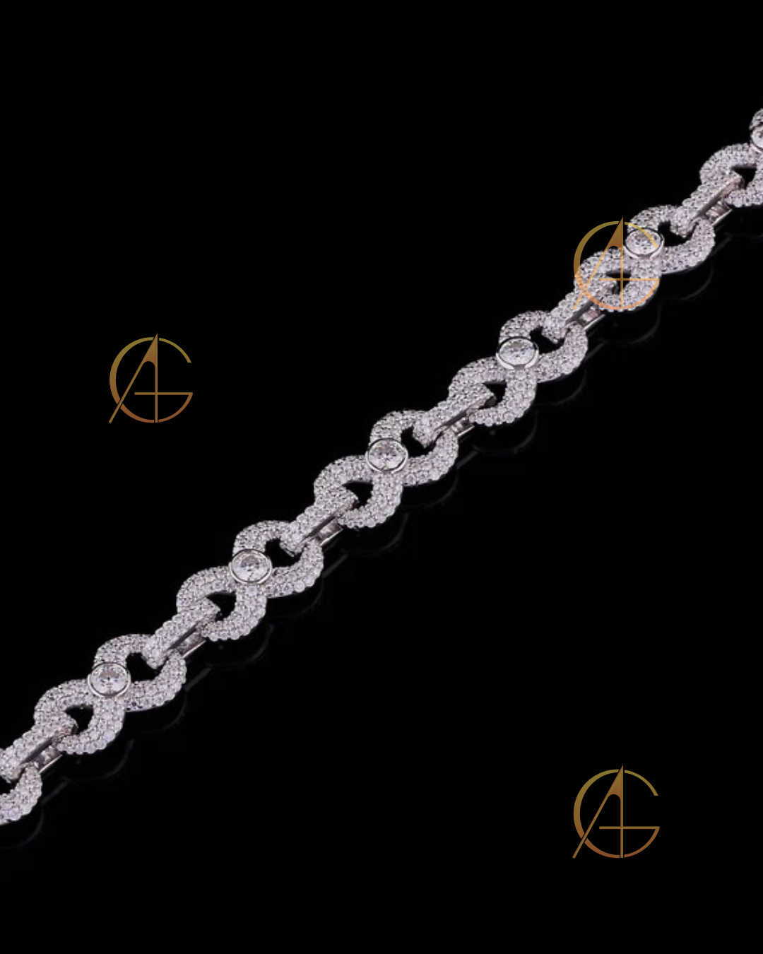 Luxury Iced Moissonite Diamond Link Chain Crafted for Timeless Elegance By Auren