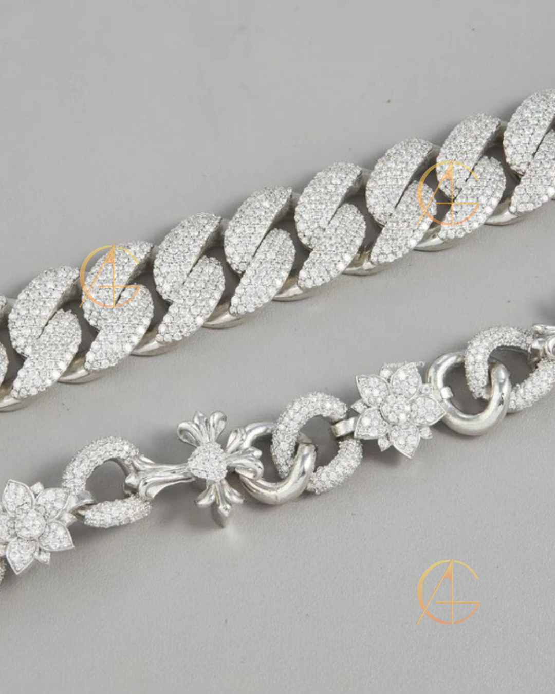 Iced Out Prong-Set Cuban Link - Luxury Custom Moissanite Diamond Chain by Auren