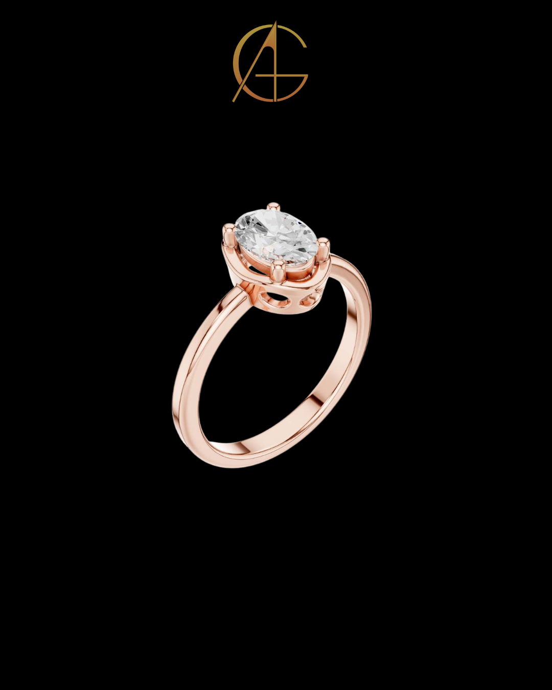 1.02 TCW Timeless Moissanite Solitaire Ring Featuring a Brilliant Oval Cut Center Diamond
