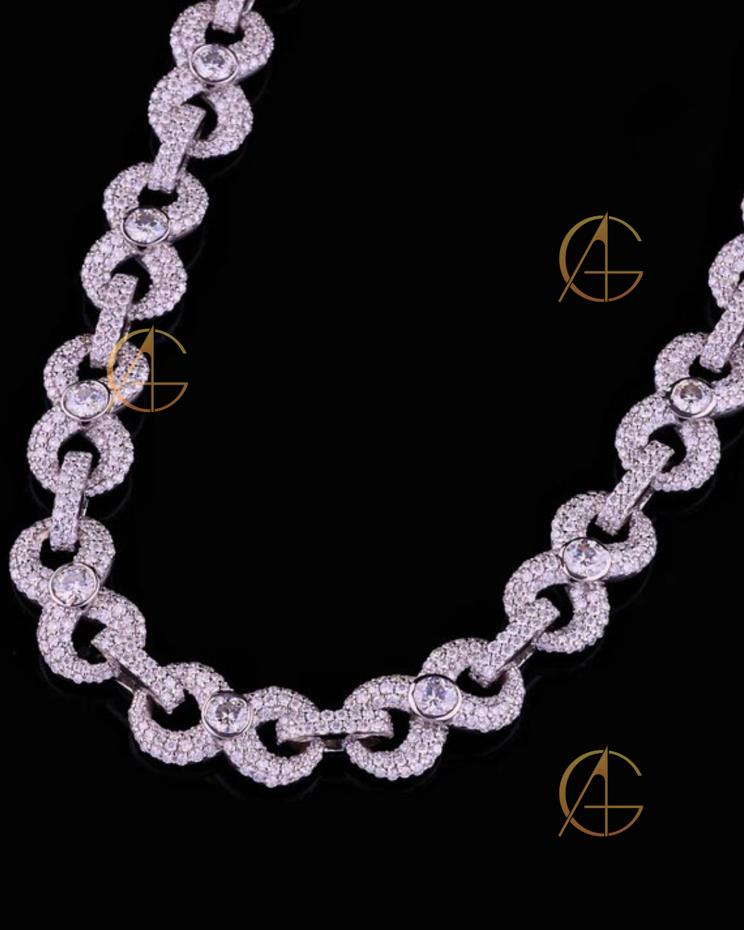 Luxury Iced Moissonite Diamond Link Chain Crafted for Timeless Elegance By Auren