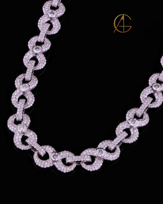 Luxury Iced Moissonite Diamond Link Chain Crafted for Timeless Elegance By Auren Gems
