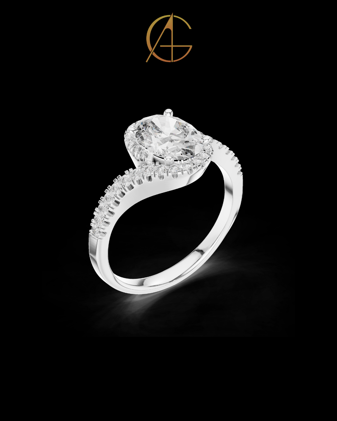 0.70 CT Dazzling Moissanite Oval Cut Diamond Ring For Anniversary Ring