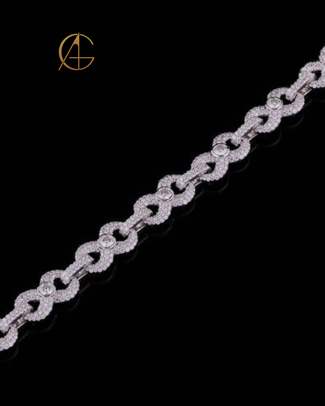 Luxury Iced Moissonite Diamond Link Chain Crafted for Timeless Elegance By Auren Gems
