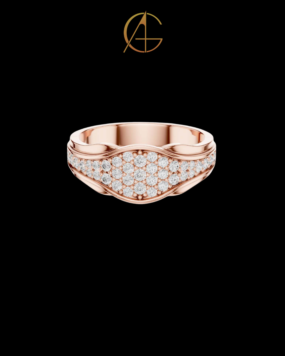 3.00 TCW Majestic Men’s Solitaire Ring with Round Brilliant Cut Moissanite Diamond Inspired Center Stone