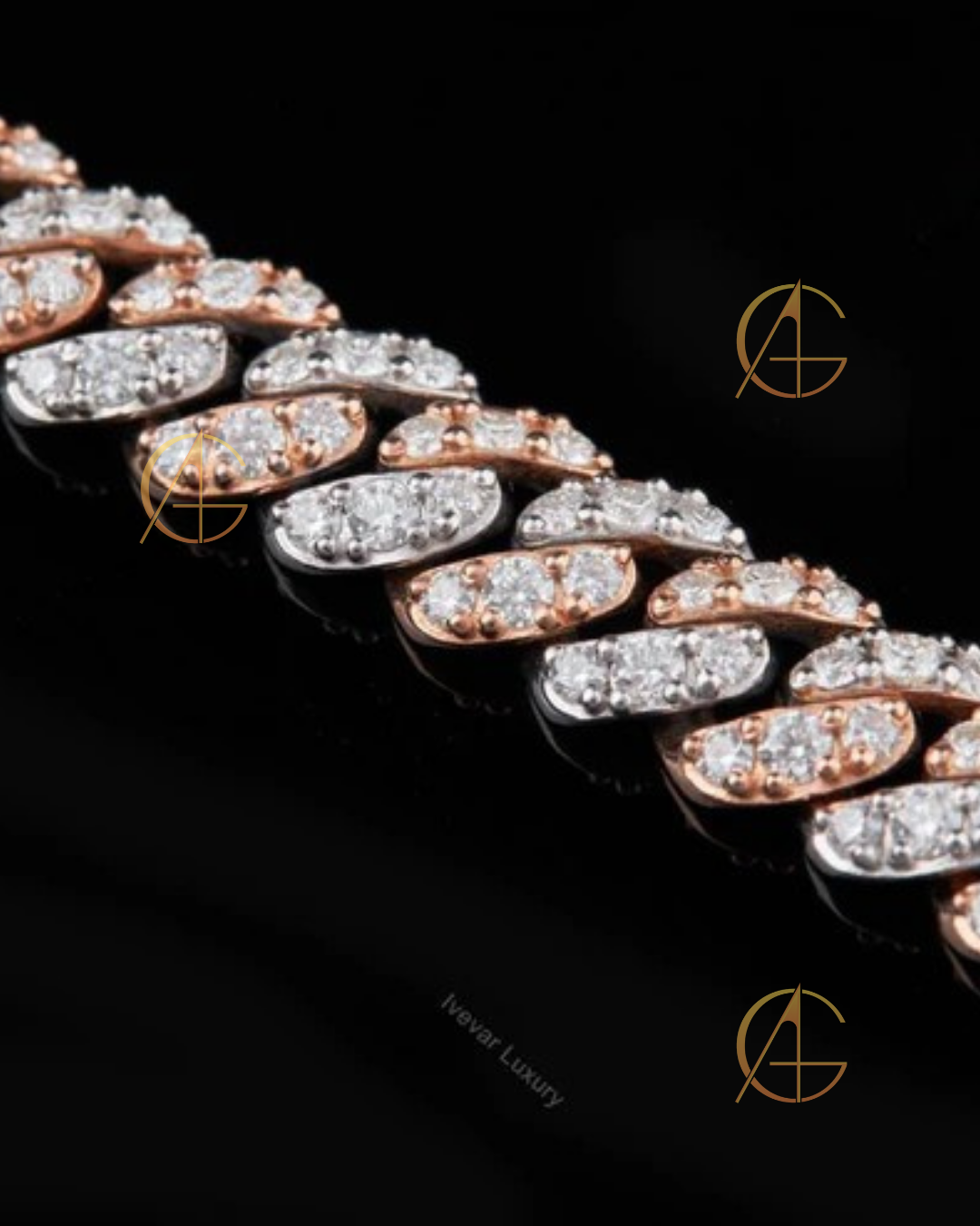 Custom Iced-Out Moissanite Cuban Link Chain Handcrafted Hip Hop Necklace By Auren
