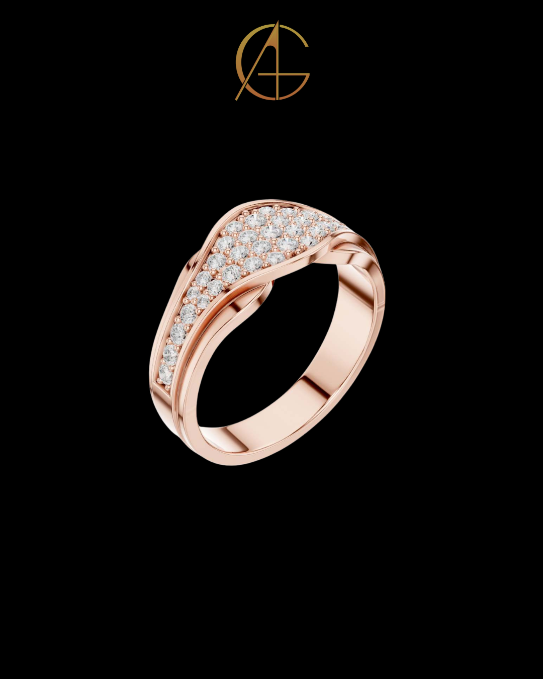 3.00 TCW Majestic Men’s Solitaire Ring with Round Brilliant Cut Moissanite Diamond Inspired Center Stone