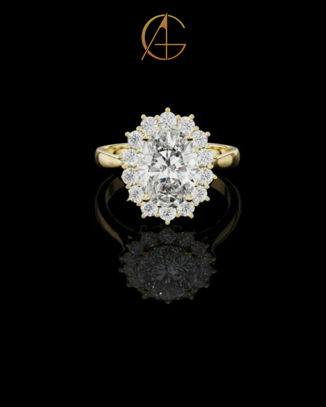 0.60 CT Brilliant Moissanite Oval Cut Diamond Ring For Anniversary Ring