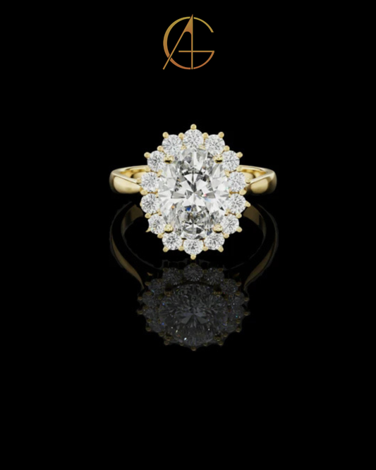 0.60 CT Brilliant Moissanite Oval Cut Diamond Ring For Anniversary Ring