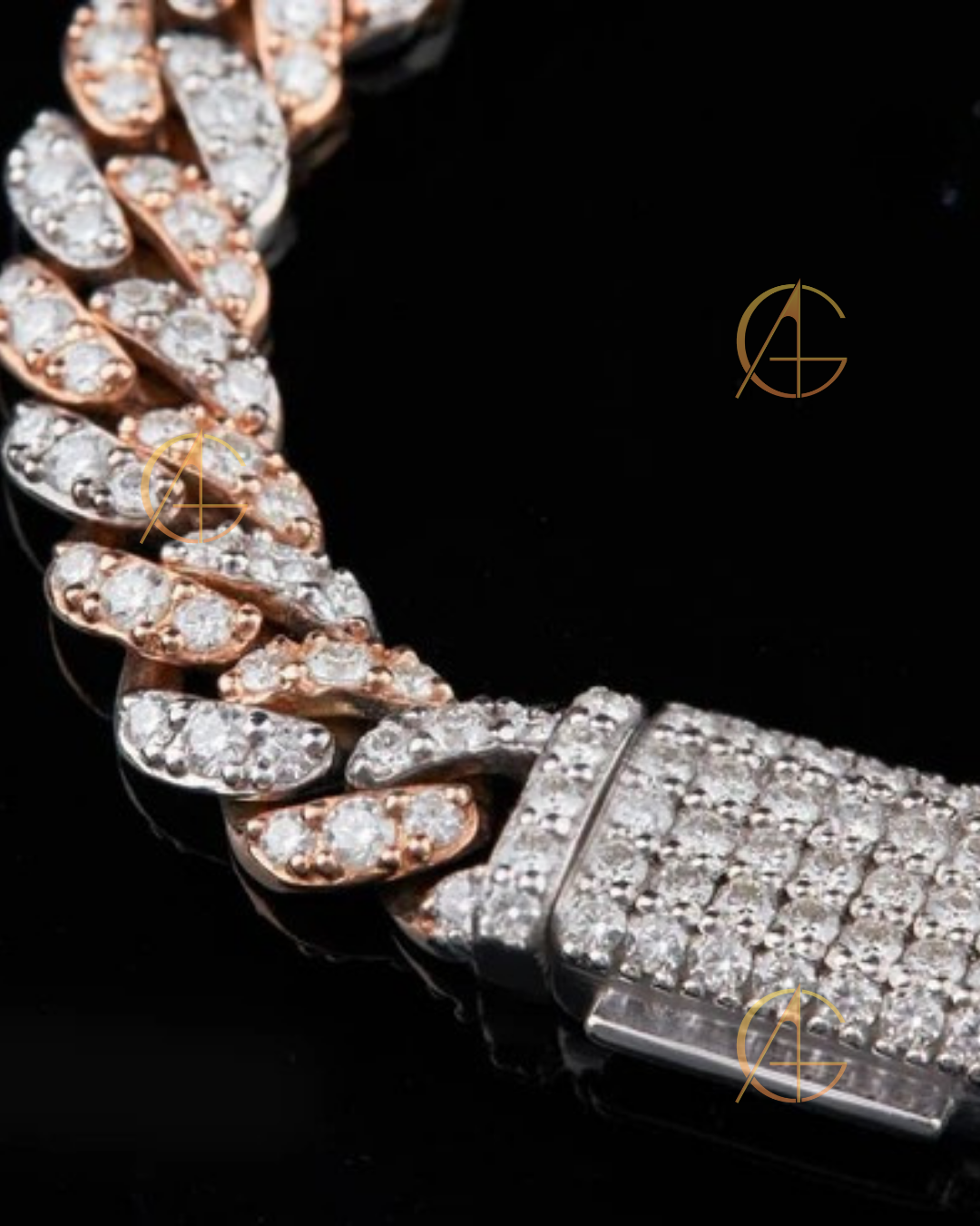 Custom Iced-Out Moissanite Cuban Link Chain Handcrafted Hip Hop Necklace By Auren