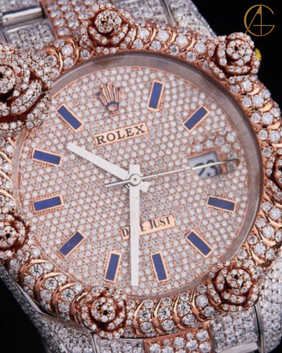Regal Men’s Diamond-Adorned Timepiece Reflecting Lasting Prestige by Aurem Gems
