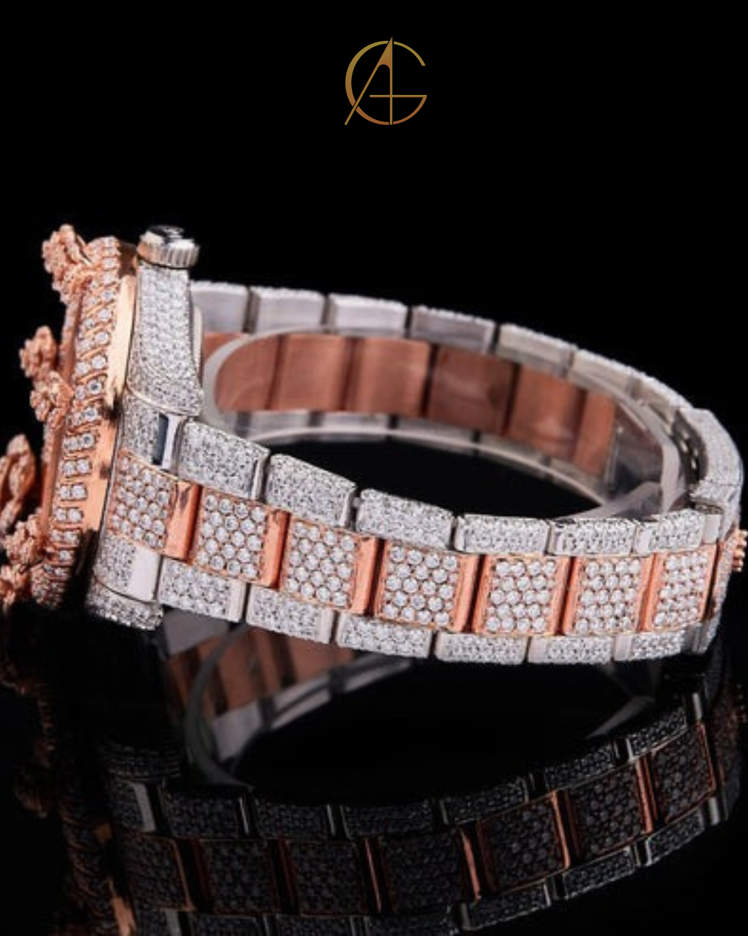 Regal Men’s Diamond-Adorned Timepiece Reflecting Lasting Prestige by Aurem Gems