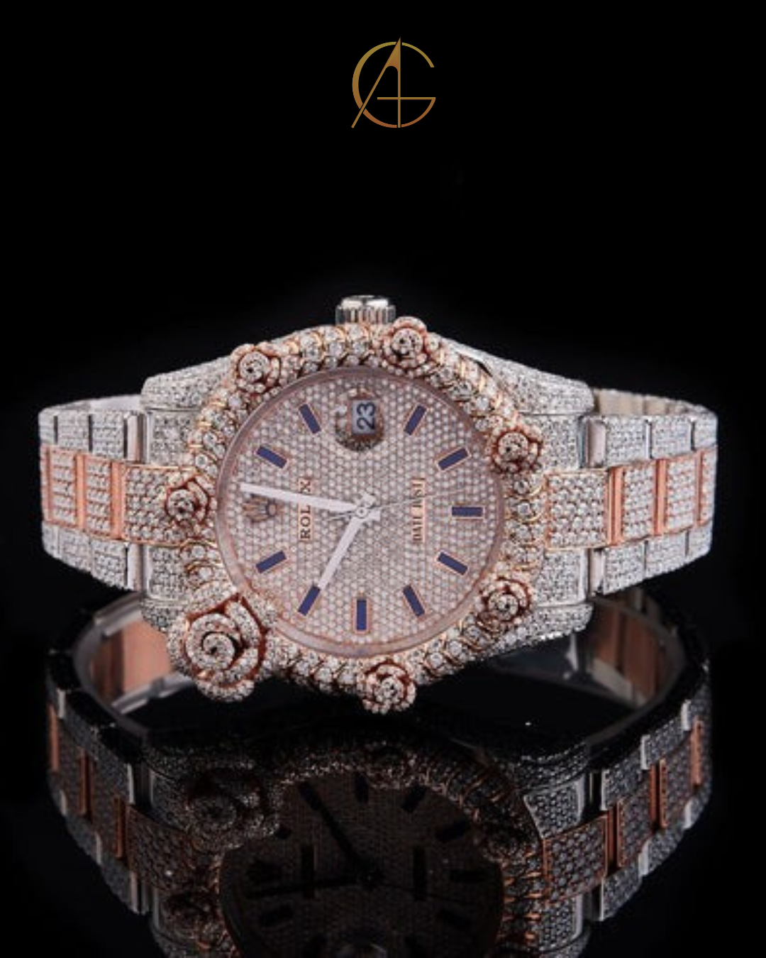 Regal Men’s Diamond-Adorned Timepiece Reflecting Lasting Prestige by Aurem Gems